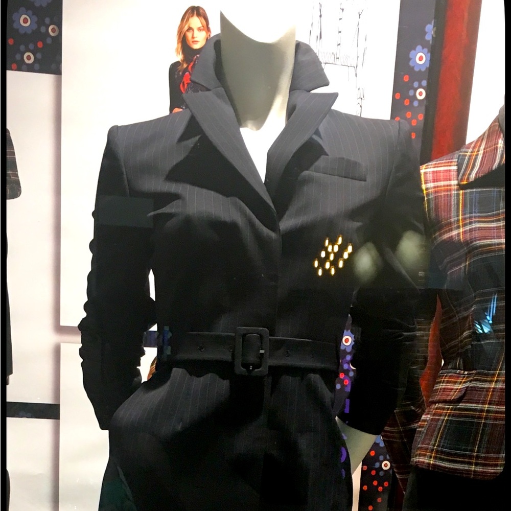 Like NEW Brooks Brothers dress. Navy pinstriped. Size 10 Excellent condition